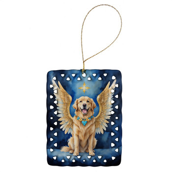 Golden Retriever My Angel Porcelain Christmas Ornament product image at NuMercy