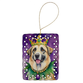 Anatolian Shepherd Dog King of Mardi Gras Porcelain Christmas Ornament product image at NuMercy