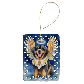 Tibetan Mastiff My Angel Porcelain Christmas Ornament product image at NuMercy