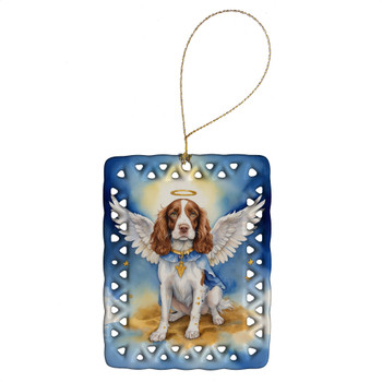 Welsh Springer Spaniel My Angel Porcelain Christmas Ornament product image at NuMercy