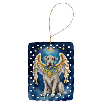 Irish Wolfhound My Angel Porcelain Christmas Ornament product image at NuMercy
