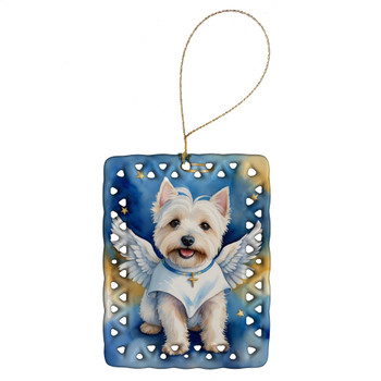 Westie My Angel Porcelain Christmas Ornament product image at NuMercy