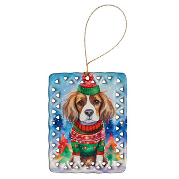 Cavalier Spaniel Christmas Porcelain Ornament DAC3413 product image at NuMercy
