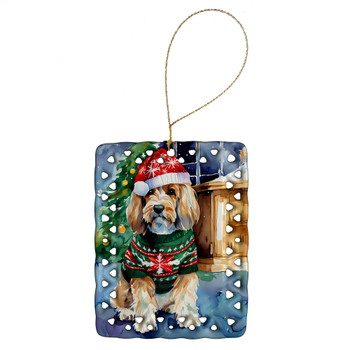 Petit Basset Griffon Vendeen Christmas Porcelain Ornament DAC3558 product image at NuMercy