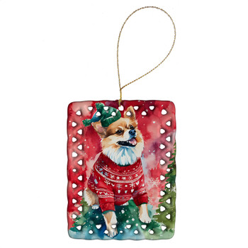 Pomeranian Christmas Porcelain Ornament DAC3561 product image at NuMercy