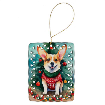 Corgi Christmas Porcelain Ornament DAC3429 product image at NuMercy