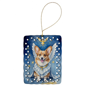 Corgi My Angel Porcelain Christmas Ornament product image at NuMercy