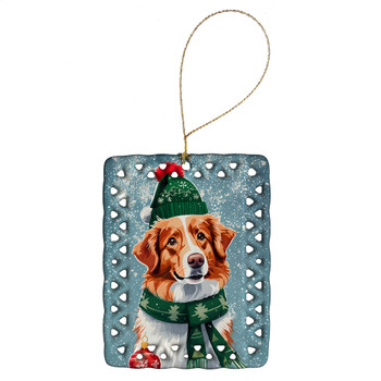 Nova Scotia Duck Toller Christmas Porcelain Ornament DAC3543 product image at NuMercy