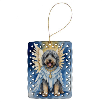 Bergamasco Sheepdog My Angel Porcelain Christmas Ornament product image at NuMercy