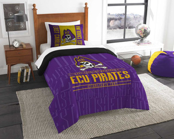 East Carolina Pirates Bedding Twin Comforter and Sham Set