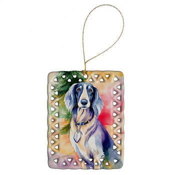 Saluki Christmas Porcelain Ornament DAC3615 product image at NuMercy