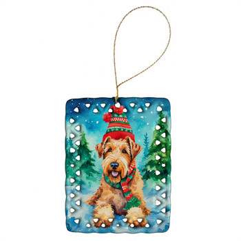 Airedale Terrier Christmas Porcelain Ornament DAC3325 product image at NuMercy