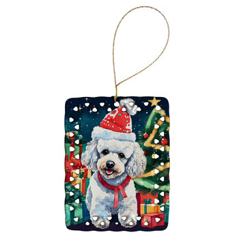 Poodle Christmas Porcelain Ornament DAC3582 product image at NuMercy