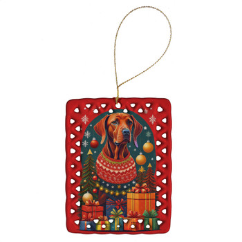 Vizsla Holiday Christmas Porcelain Ornament product image at NuMercy