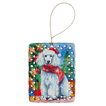 Poodle Christmas Porcelain Ornament DAC3576 product image at NuMercy