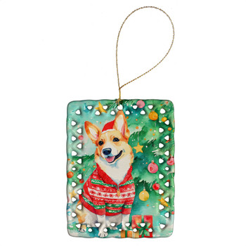 Corgi Christmas Porcelain Ornament DAC3428 product image at NuMercy