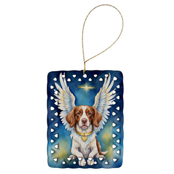 Brittany Spaniel My Angel Porcelain Christmas Ornament product image at NuMercy