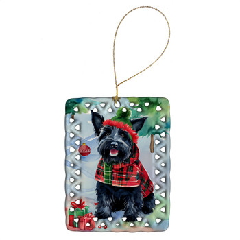 Scottish Terrier Christmas Porcelain Ornament DAC3638 product image at NuMercy