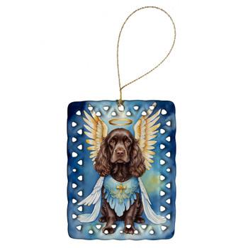 Cocker Spaniel My Angel Porcelain Christmas Ornament DAC6982 product image at NuMercy