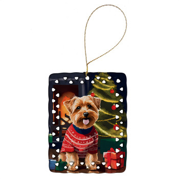 Norfolk Terrier Christmas Porcelain Ornament DAC3538 product image at NuMercy