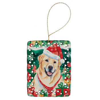 Yellow Labrador Retriever Christmas Porcelain Ornament DAC3508 product image at NuMercy