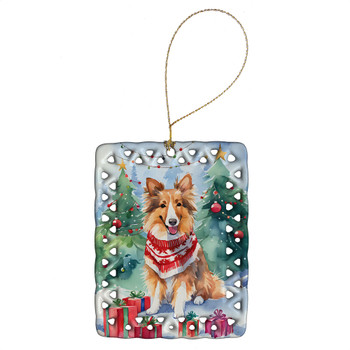 Sheltie Christmas Porcelain Ornament DAC3649 product image at NuMercy