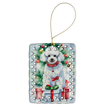Poodle Christmas Porcelain Ornament DAC3581 product image at NuMercy