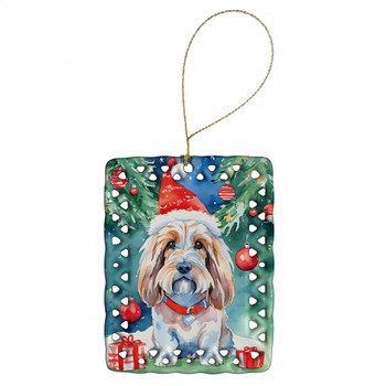 Petit Basset Griffon Vendeen Christmas Porcelain Ornament DAC3557 product image at NuMercy