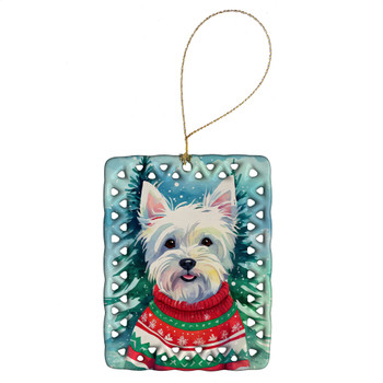 Westie Christmas Porcelain Ornament DAC3685 product image at NuMercy