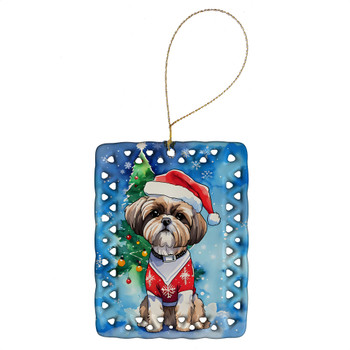 Shih Tzu Christmas Porcelain Ornament DAC3654 product image at NuMercy