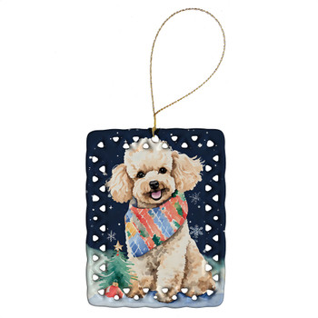 Poodle Christmas Porcelain Ornament DAC3568 product image at NuMercy