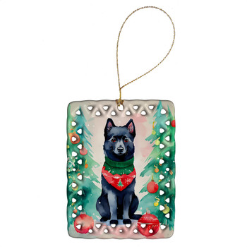 Schipperke Christmas Porcelain Ornament DAC3623 product image at NuMercy