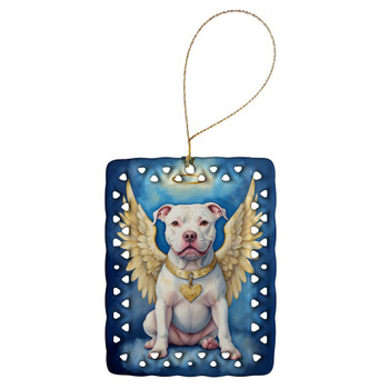 Pit Bull Terrier My Angel Porcelain Christmas Ornament DAC7050 product image at NuMercy