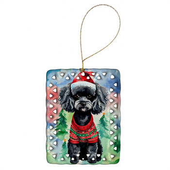 Poodle Christmas Porcelain Ornament DAC3574 product image at NuMercy