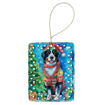 Bernese Mountain Dog Christmas Porcelain Ornament DAC3361 product image at NuMercy