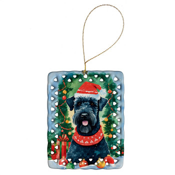 Kerry Blue Terrier Christmas Porcelain Ornament DAC3493 product image at NuMercy