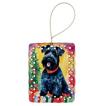 Kerry Blue Terrier Christmas Porcelain Ornament DAC3494 product image at NuMercy