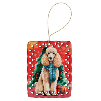 Poodle Christmas Porcelain Ornament DAC3565 product image at NuMercy