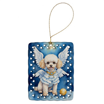 Poodle My Angel Porcelain Christmas Ornament product image at NuMercy