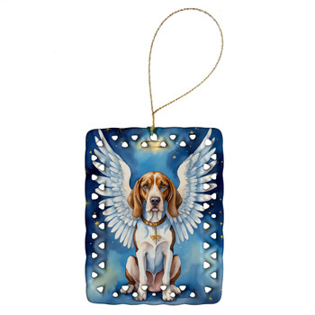 American English Coonhound My Angel Porcelain Christmas Ornament product image at NuMercy