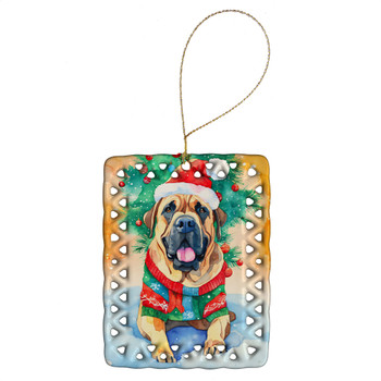 Bullmastiff Christmas Porcelain Ornament DAC3400 product image at NuMercy