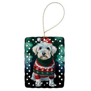 Sealyham Terrier Christmas Porcelain Ornament DAC3642 product image at NuMercy