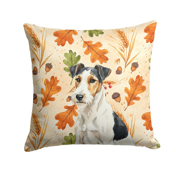 Smooth Fox Terrier Heirloom Fall Throw Pillow 14" x 14" product image at NuMercy