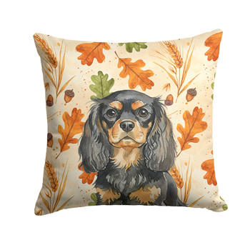 Black and Tan English Toy Spaniel Heirloom Fall Throw Pillow 14" x 14" product image at NuMercy