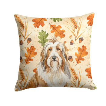Fawn Bearded Collie Heirloom Fall Throw Pillow 14" x 14" product image at NuMercy