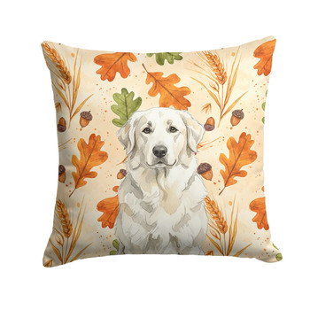 White Great Pyrenees Heirloom Fall Throw Pillow 14" x 14" product image at NuMercy