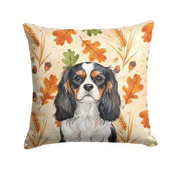 Tricolor Cavalier Spaniel Heirloom Fall Throw Pillow 14" x 14" product image at NuMercy