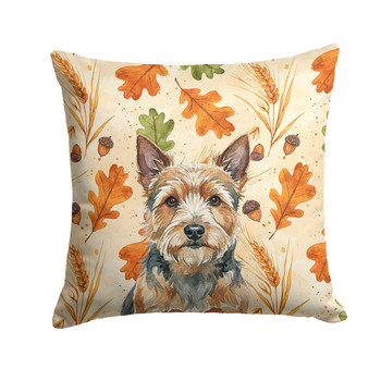 Norwich Terrier Heirloom Fall Throw Pillow 14" x 14" product image at NuMercy