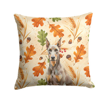 Fawn Doberman Pinscher Heirloom Fall Throw Pillow 14" x 14" product image at NuMercy