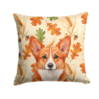 Red Cardigan Welsh Corgi Heirloom Fall Throw Pillow 14" x 14" product image at NuMercy